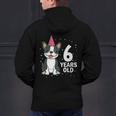 6 Years Old Birthday Boston Terrier Dog Lover 6th Party Kid Men's Hoodie Back Print, gift for family, gift for coworker