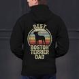 Best Dog Father Dad Vintage Boston Terrier For Men Women Men's Hoodie Back Print, Boston Terrier Dad Hoodies, gift for family, gift for coworker