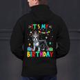 My Birthday Colorful Costume Boston Terrier Party Men's Hoodie Back Print, gift for family, gift for coworker