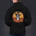 Boston Terrier Bostie Dog Breed Pet Halloween Pumpkins Men's Hoodie Back Print, Boston Terrier Halloween Hoodies, gift for family, gift for coworker