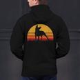 Boston Terrier Bostie Sunset Retro Dog Pet Mom Dad Men's Hoodie Back Print, Boston Terrier Mom Hoodies, Boston Terrier Dad Hoodies, gift for family, gift for coworker