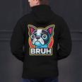 Boston Terrier Bruh Dog Lover Men's Hoodie Back Print, gift for family, gift for coworker