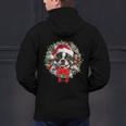 Boston Terrier Christmas Wreath Decoration Xmas Pajamas Men's Hoodie Back Print, Boston Terrier Christmas Hoodies, gift for family, gift for coworker