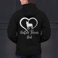 Boston Terrier Dad Cute Boston Terrier Silhouette Heart Men's Hoodie Back Print, Boston Terrier Dad Hoodies, gift for family, gift for coworker