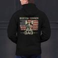 Boston Terrier Dad Dog Lovers American Flag 4th Of July For Women Men Men's Hoodie Back Print, Boston Terrier Dad Hoodies, American Boston Terrier Hoodies, Boston Terrier 4th Of July Hoodies, gift for family, gift for coworker