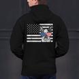 Boston Terrier Dog 4th Of July US American Flag Patriotic Men's Hoodie Back Print, Patriotic Boston Terrier Hoodies, American Boston Terrier Hoodies, Boston Terrier 4th Of July Hoodies, gift for family, gift for coworker