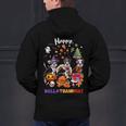 Boston Terrier Dog Christmas Happy Hallothankmas Halloween For Men Women Kids Men's Hoodie Back Print, Boston Terrier Halloween Hoodies, Boston Terrier Christmas Hoodies, gift for family, gift for coworker