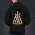 Boston Terrier Dog Christmas Tree Santa Hat Xmas Pajama Men Women Kids Men's Hoodie Back Print, Boston Terrier Christmas Hoodies, gift for family, gift for coworker