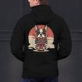 Boston Terrier Dog Japanese Style Samurai Dogs Men's Hoodie Back Print, gift for family, gift for coworker