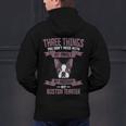 Boston Terrier Don't Mess With American Gentleman Dog Lover Men's Hoodie Back Print, American Boston Terrier Hoodies, gift for family, gift for coworker
