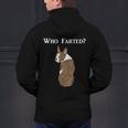 Boston Terrier Who Farted Men's Hoodie Back Print, gift for family, gift for coworker