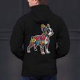 Boston Terrier Floral Vintage Dog Mom Distressed Men Women Kids Men's Hoodie Back Print, Boston Terrier Mom Hoodies, gift for family, gift for coworker