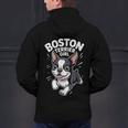 Boston Terrier Girl Cute Cartoon For Dog Owners Pet Terrier Men's Hoodie Back Print, gift for family, gift for coworker