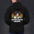 Boston Terrier Grandpa Dog Owner Boston Terrier Men's Hoodie Back Print, gift for family, gift for coworker