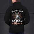 Boston Terrier Groovy World's Best Boston Mom Men's Hoodie Back Print, Boston Terrier Mom Hoodies, gift for family, gift for coworker