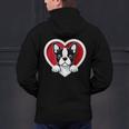 Boston Terrier Heart Cute Puppy Lover Or Dog Owner Men's Hoodie Back Print, gift for family, gift for coworker