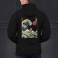 Boston Terrier Japanese Kanagawa Wave Surf Dog Men's Hoodie Back Print, gift for family, gift for coworker