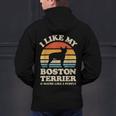 I Like My Boston Terrier And Maybe Like 3 People Dog Lover Men's Hoodie Back Print, gift for family, gift for coworker
