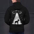 Boston Terrier Mom Dad Dog Alien UFO Men's Hoodie Back Print, Boston Terrier Mom Hoodies, Boston Terrier Dad Hoodies, gift for family, gift for coworker