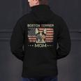 Boston Terrier Mom Dog Lovers American Flag 4th Of July Men's Hoodie Back Print, Boston Terrier Mom Hoodies, American Boston Terrier Hoodies, Boston Terrier 4th Of July Hoodies, gift for family, gift for coworker