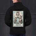 The Boston Terrier Mom Skeleton Spooky Season Halloween Men's Hoodie Back Print, Boston Terrier Mom Hoodies, Boston Terrier Halloween Hoodies, gift for family, gift for coworker