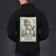 Boston Terrier Mom Skeleton Tarot Card Witch Vibes Dog Mom Men's Hoodie Back Print, Boston Terrier Mom Hoodies, Boston Terrier Tarot Hoodies, gift for family, gift for coworker