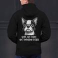 Boston Terrier Nope Not Today Not Tomorrow Either Sarcastic Men's Hoodie Back Print, gift for family, gift for coworker