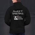 Boston Terrier Puppy Sweet Dreams Pajama For Bedtime Men's Hoodie Back Print, gift for family, gift for coworker