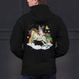 Boston Terrier Riding Unicorn Boys Girls Kids Rainbow Men's Hoodie Back Print, Boston Terrier Riding Hoodies, gift for family, gift for coworker