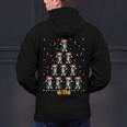 Boston Terrier Santa Hat Xmas Light Men Women Christmas Tree Men's Hoodie Back Print, Boston Terrier Christmas Hoodies, gift for family, gift for coworker