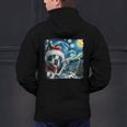 Boston Terrier Santa Starry Night Van Gogh Christmas Dog Men Women Kids Men's Hoodie Back Print, Boston Terrier Christmas Hoodies, gift for family, gift for coworker