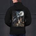 Boston Terrier Selfie Full Moon Flying Witch Halloween Dog Men's Hoodie Back Print, Boston Terrier Halloween Hoodies, gift for family, gift for coworker
