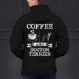 Boston Terrier Shirt Coffee And Boston Terrier Cute Dog For Men Women Girls Kids Men's Hoodie Back Print, gift for family, gift for coworker