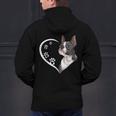 Boston Terrier Shirts For Women Girls Kids Heart Cute Men's Hoodie Back Print, gift for family, gift for coworker