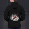 Boston Terrier In The Snow Merry Christmas Winter Men's Hoodie Back Print, Boston Terrier Christmas Hoodies, gift for family, gift for coworker