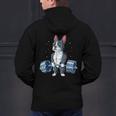 Boston Terrier Weightlifting Deadlift Men Fitness Gym Men's Hoodie Back Print, Boston Terrier Gym Hoodies, gift for family, gift for coworker