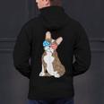 Brindle Boston Terrier Dog Patriotic Shirt USA Flag Men's Hoodie Back Print, Patriotic Boston Terrier Hoodies, gift for family, gift for coworker
