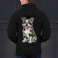 Camo Boston Terrier Pet Owner Camouflage Dog Lover Men's Hoodie Back Print, gift for family, gift for coworker