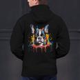 Colorful Boston Terrier Dog For Men Women Kids Men's Hoodie Back Print, gift for family, gift for coworker