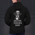 Cute Boston Terrier Dad Dog Lovers Puppy Bostie Owner Men's Hoodie Back Print, Boston Terrier Dad Hoodies, gift for family, gift for coworker