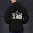 Cute Halloween Boston Terrier Dogs Witch Hat Ghost Dog For Men Women Kids Men's Hoodie Back Print, Boston Terrier Ghost Hoodies, Boston Terrier Halloween Hoodies, gift for family, gift for coworker