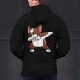 Dabbing Red Boston Terrier Dab Dance Dog Men Women Kids Men's Hoodie Back Print, gift for family, gift for coworker