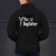 The Dogfather Boston Terrier Dog Dad Father's Day Men's Hoodie Back Print, Boston Terrier Dad Hoodies, gift for family, gift for coworker