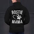 Fun Bostie Mama Dog Lover Apparel Boston Terrier Mom Men's Hoodie Back Print, Boston Terrier Mom Hoodies, gift for family, gift for coworker