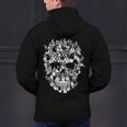 Halloween Costume Skull Boston Terrier Dog Lover Men's Hoodie Back Print, Boston Terrier Halloween Hoodies, gift for family, gift for coworker
