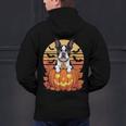 Halloween Retro Boston Terrier Men's Hoodie Back Print, Boston Terrier Halloween Hoodies, gift for family, gift for coworker