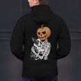 Halloween Skeleton Boston Terrier Men's Hoodie Back Print, Boston Terrier Halloween Hoodies, gift for family, gift for coworker