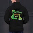 Kids My Nonna Loves Me Dinosaur Grandson Men's Hoodie Back Print, gift for family, gift for coworker