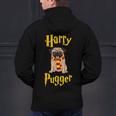 Lovely Harry Pugger Pug Men's Hoodie Back Print, gift for family, gift for coworker