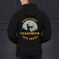 Montessori Teachers Love Brains Halloween Novelty Men Women Men&#x27;s Hoodie Back Print, gift for family, gift for coworker
